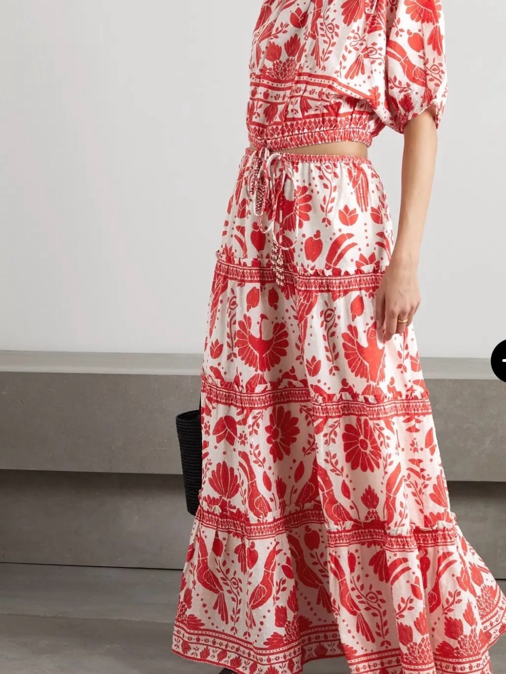 Farm Rio Tiered Maxi Skirt